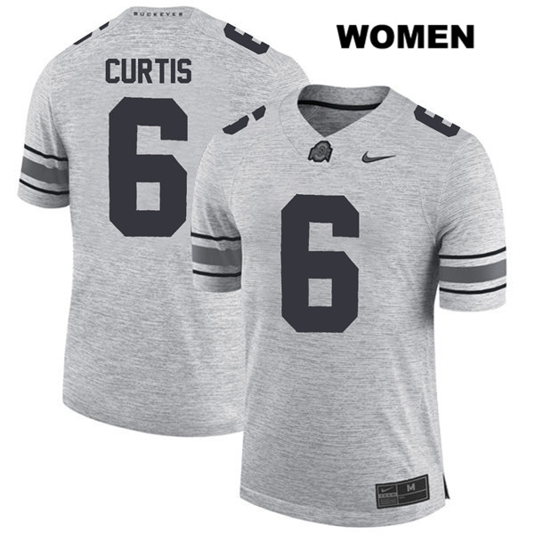Ohio State Buckeyes Women's Kory Curtis #6 Gray Authentic Nike College NCAA Stitched Football Jersey TB19B01ZW